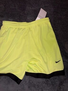 Nike Boy’s Neon Yellow Athletic Shorts with Black Trim